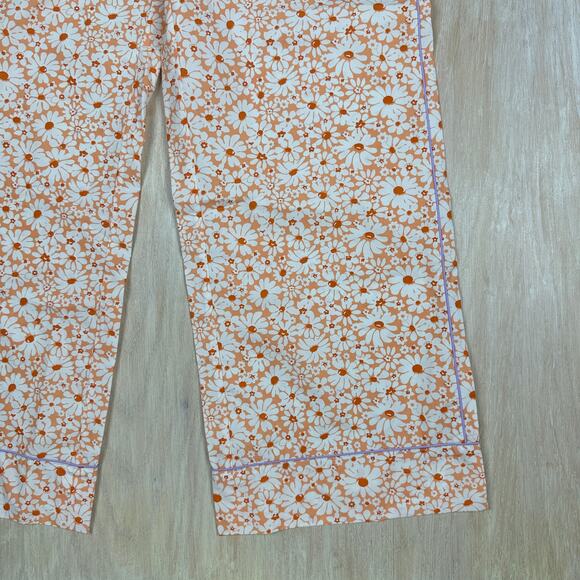 Lingua Franca Floral Daisy Retro 70s Playful Cottage Core Wide Leg Pants Small - Picture 16 of 16
